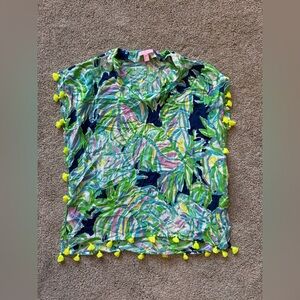 Women’s Lilly Pulitzer Resort Leaf Print Caftan Top- Size XXS/XS